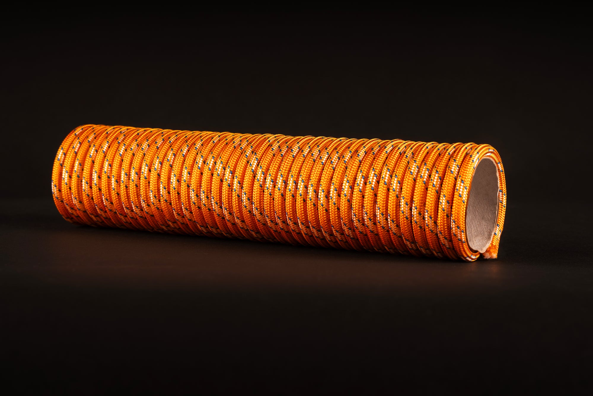 Prusik 6mm - Oranžna z vzorcem - na meter